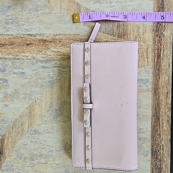 kate spade Ballet Pink Cross-grain Leather Wallet with Studded Bow - Picture 16 of 16